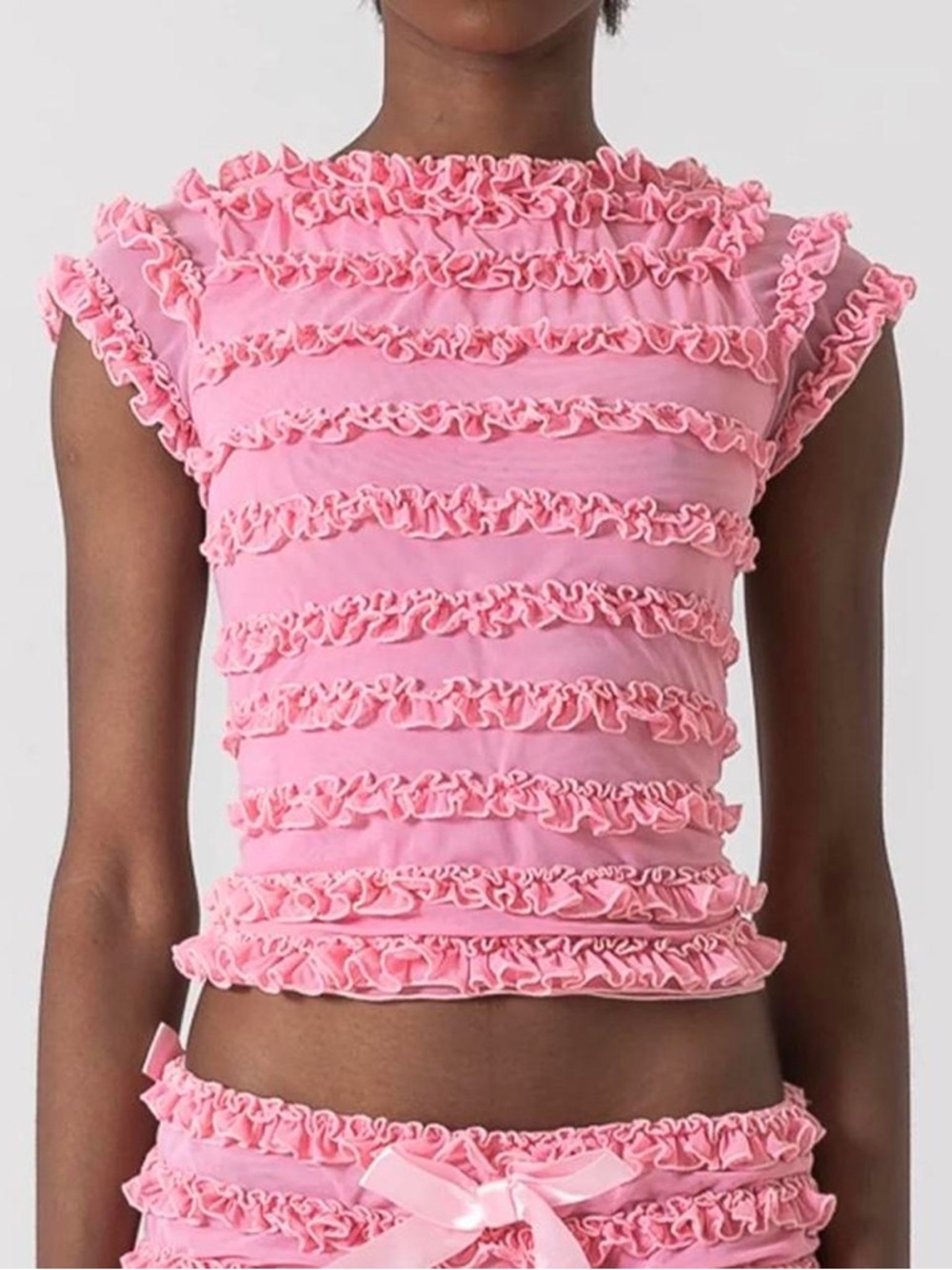 Bye Bambi Ruffle Amelia Crop Top